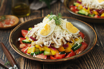 A traditional Bulgarien salad dish - Ovcharska salad