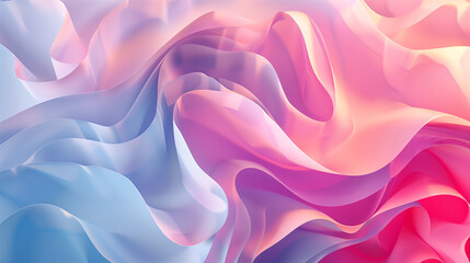Obraz premium Abstract Gradient Illustration with Fluid Wave Patterns in Pink and Blue Tones, Perfect for Modern Background Designs and Creative Projects.