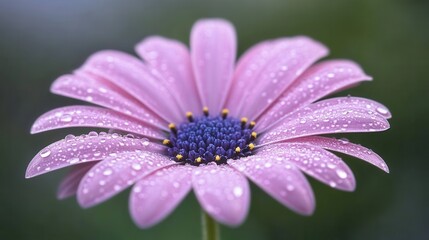Fototapeta premium DewKissed Pink Osteospermum Flower, CloseUp Macro Photography