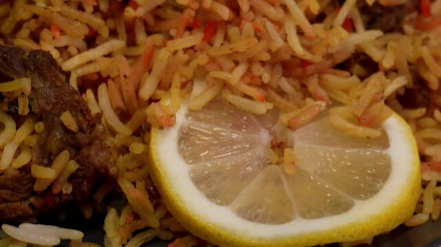Yummy spicy food beaf biryani