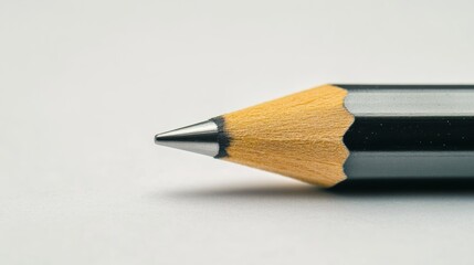 Obraz premium A retractable pencil with a soft grip, extended graphite, displayed elegantly on a white background,