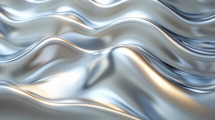 Silver waves create an abstract shimmer in a modern artistic representation