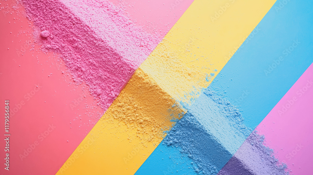 Poster vibrant colorful background featuring striking bright rainbow colored paint blending together in a d