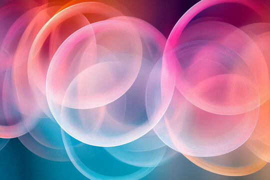 Colorful abstract circles blend together in a vibrant digital artwork