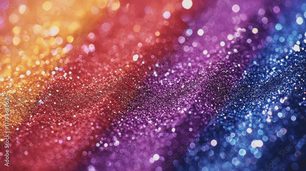 Aufkleber vibrant and dazzling glittery background with a multicolor spectrum creating a joyful and festive at