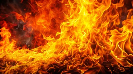 Fiery Inferno Background with Left-Side Copy Space for Text or Logo