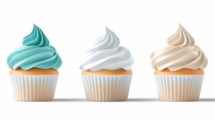 PNG cute cupcake set, transparent background