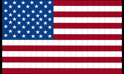 Fototapeta premium Illustration of the United States flag. U.S.A flag