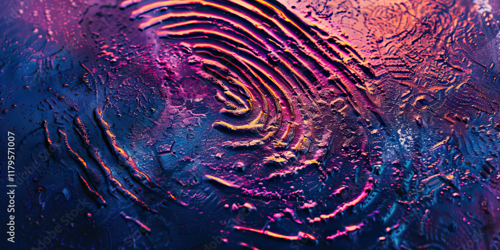Poster concentric circular patterns on textured surface