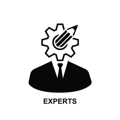 Experts icon.An expert is someone who has a broad and deep understanding isolated on background vector illustration.