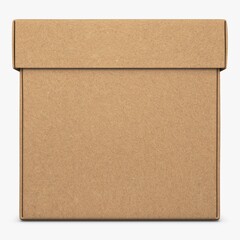 Illustration 3D Cardboard box, neatly folded, plain and ready for use