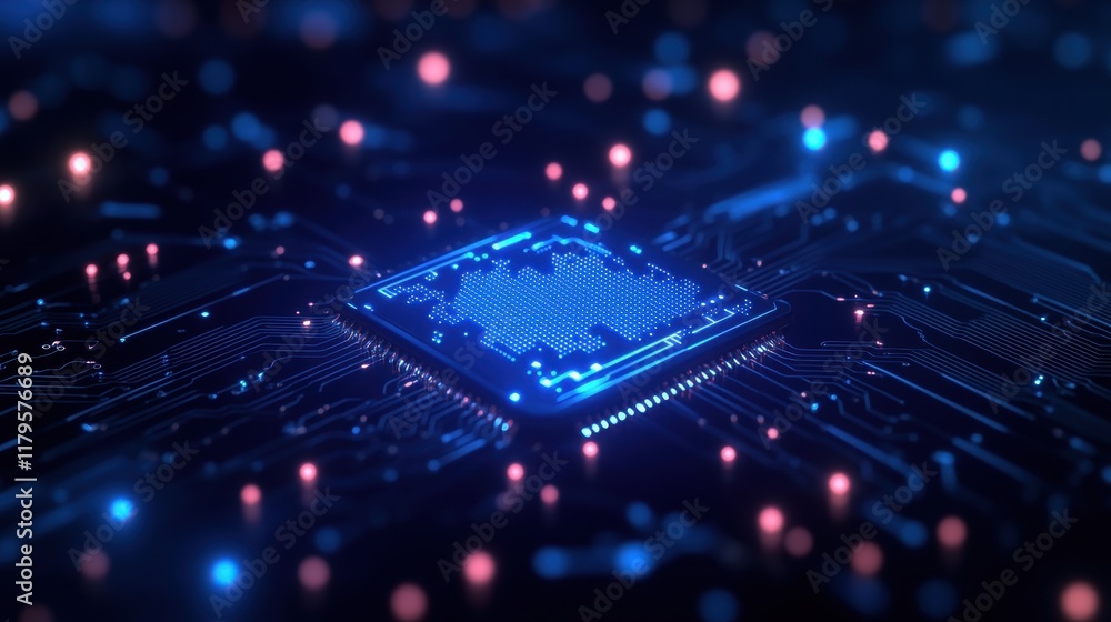 Poster intricate circuit board design featuring multiple layers and complex pathways highlighting modern te