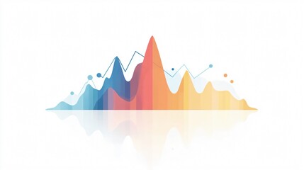 Obraz premium Abstract Data Visualization: Colorful Chart Depicting Business Trends and Growth