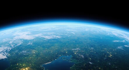 Obraz premium Earth from Above: A Majestic Satellite View of Our Planet.