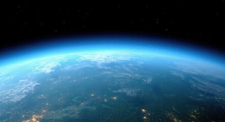 Obraz premium Earth from Above: A Majestic Satellite View of Our Planet.