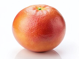 Fresh Pink Grapefruit on White Background - Juicy Citrus Fruit Photography