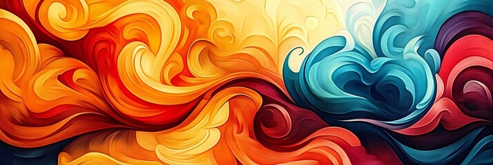 Dreamy Whirls of Color: Abstract Fantasy Illustration