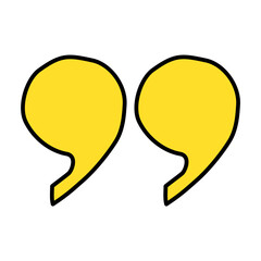 Hatched text quotation marks