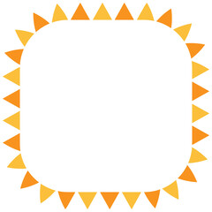 三角旗の角丸の四角い枠