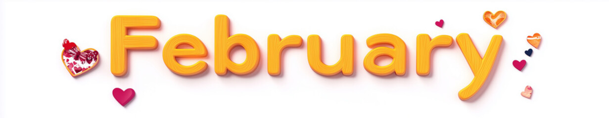 Obraz premium A whimsical and festive February Banner