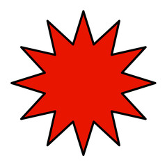 Fototapeta premium price sticker sale or discount sticker sunburst badges