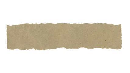 Cardboard texture sheet of paper. Old ripped paper torn isolated.	