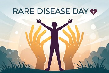 rare disease day Poster, Banner, Rare Disease Awareness Day with Central Figure. rare disease day ,
