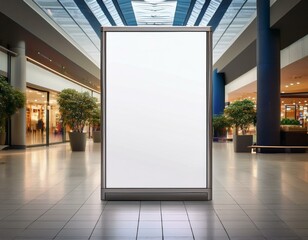 blank mall sign template mockup