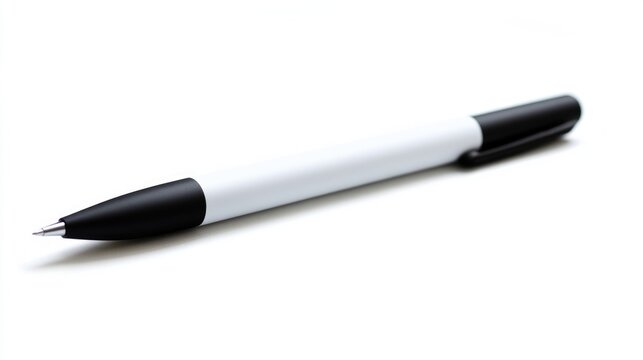 Professional graphic designers collaborating using digital tools including a computer and stylus pen for creative projects in a clean white workspace