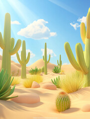 Desert oasis in the sun