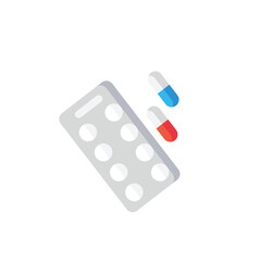 Medicine pill bottle icon flat vector design