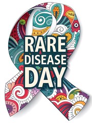 Fototapeta premium rare disease day, Poster, Banner, Post, Story. Rare Disease Awareness Candle and Symbolic Plant Graphic 