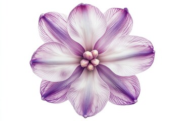 Beautiful Symmetrical Hyacinth Flower Viewed from Above with Delicate Petals