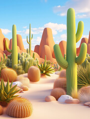 Desert oasis in the sun