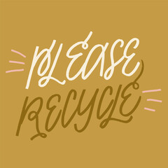vector handwritten zero waste lettering inscription. Zero waste concept. Isolated typography print for card, poster, banner.