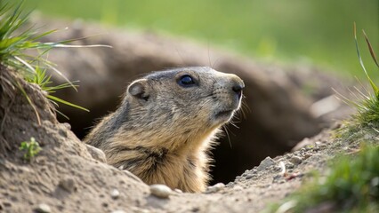 prairie dog eating grass