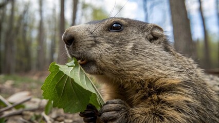 Obraz premium prairie dog eating