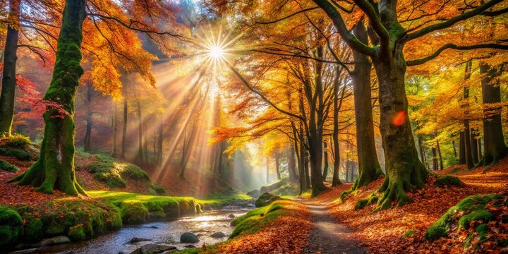 Glenariff Forest Park Ireland: Magical Bokeh Autumn Landscape