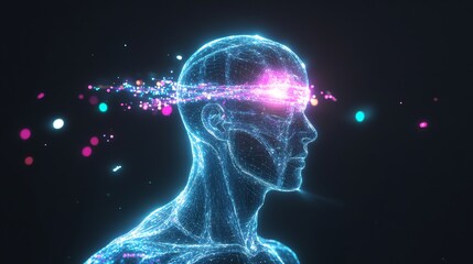 Vibrant Digital Painting: Mind Exploding with Vivid Energy, Abstract Style. AI Generated