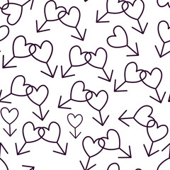 isolated seamless pattern with lgbt symbols in doodle style in vector. image for backdrops prints wallpaper wrapping textile