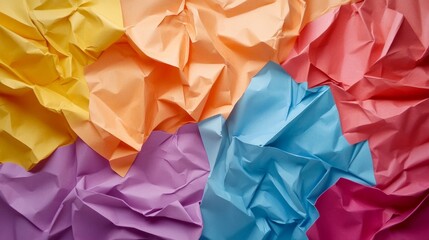 glued wrinkled paper background concept
