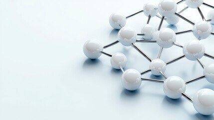 Obraz premium Abstract Representation of Molecular Structure with Spheres and Bonds