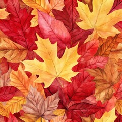 Autumn Leaves Cascade Nature Pattern Design  Pattern