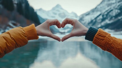 Heart Shaped Hands in Winter Wonderland: A Love Letter to Nature