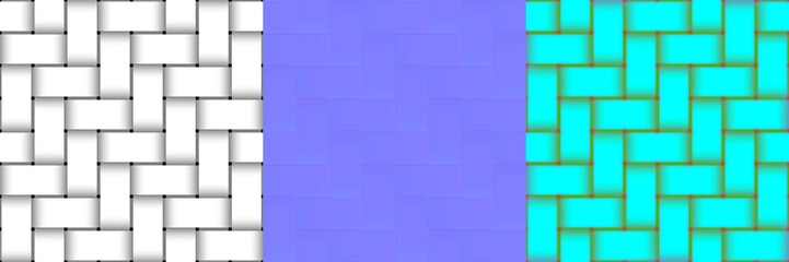 Mesh pattern minimal seamless tiled texture height map Normal map RGB Mask AO map