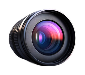 High-Quality Camera Lens for Photography Isolated on White Background
