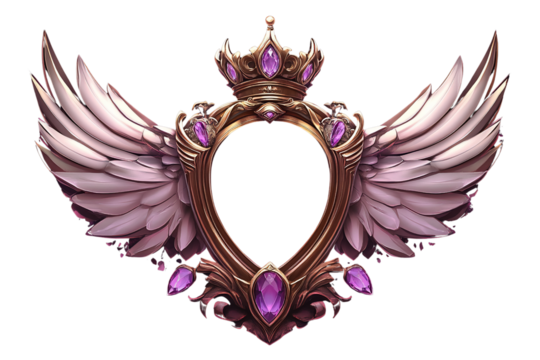 Elegant Bronze Frame with Crown and Gemstone Accents