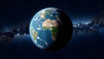 Naklejka premium Cosmic Earth View
