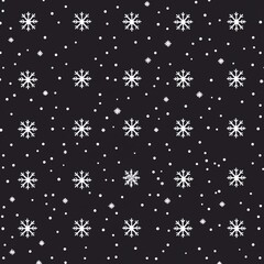 seamless pattern with snowflakes  generation background