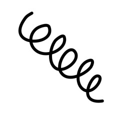 Naklejka premium black spiral springs metallic coil and linear spirals
